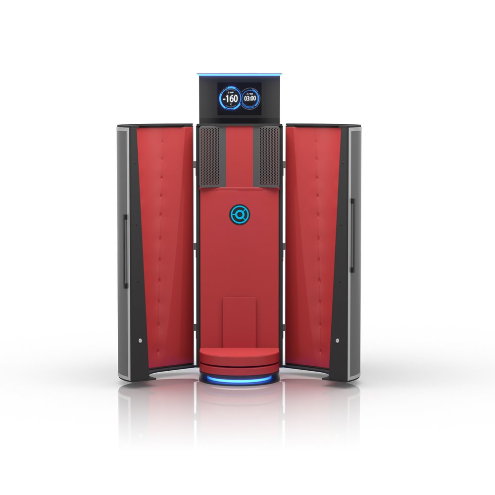 Red interior of Cryotherapy chamber CRYO XC™ Plus